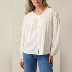 Faherty Lena Blouse Sz S